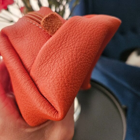 Roots Leather Cosmetic Case in Orange - Picture 7 of 7